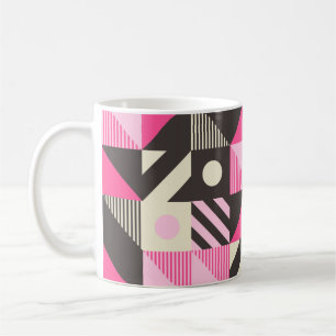 Simple geometric artwork with editable bold blocks coffee mug