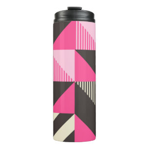 Simple geometric artwork with editable bold blocks thermal tumbler