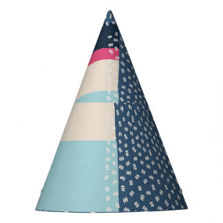 Simple Geometric Brush Strokes: Colour Block Party Hat