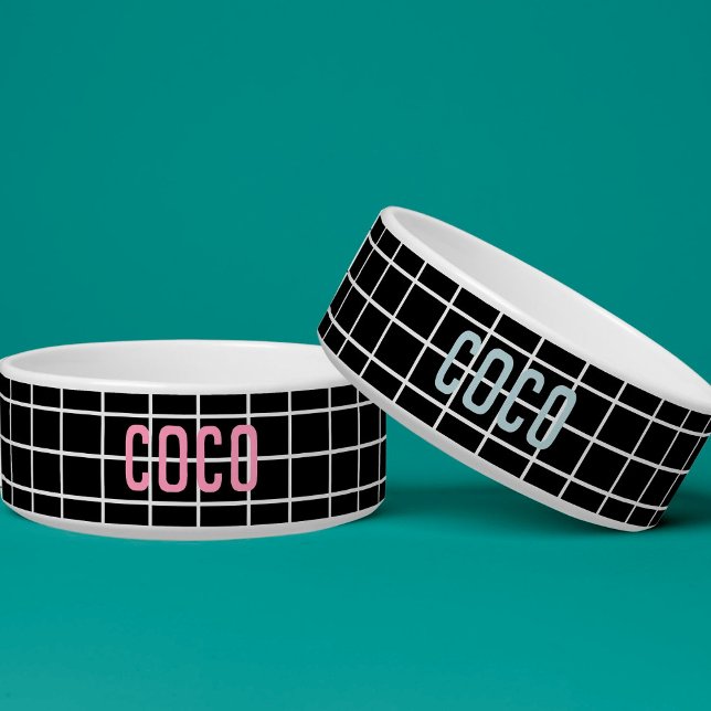 Simple Geometric Modern Monochrome Blue Bowl (Creator Uploaded)