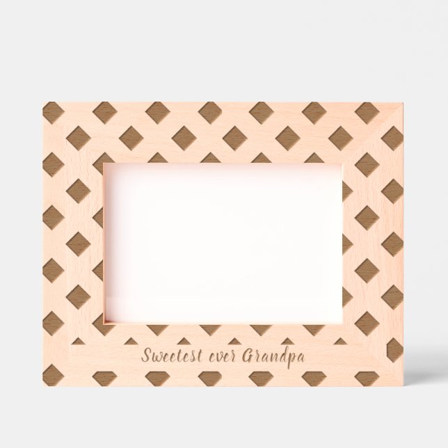 Simple Geometric Personalized text  Etched Frames (Front)