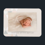 Simple Geometric Photo Baptism Magnet<br><div class="desc">Available here:
http://www.zazzle.com/selectpartysupplies</div>
