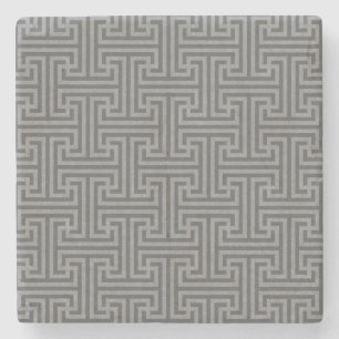 Simple geometric shapes stone coaster