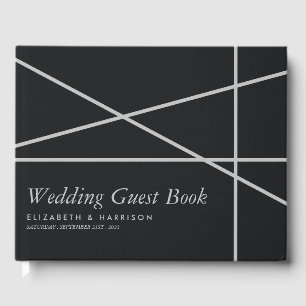 Simple Geometric Style Wedding Guest Book