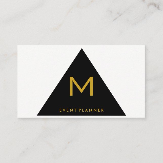 Simple Geometric Triangle Business Card (Front)