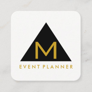 Simple Geometric Triangle Square Business Card