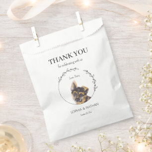 Simple German Shepherd Wedding Thank You Favour Ba Bag
