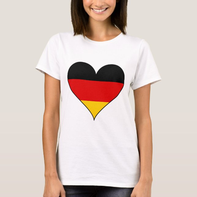 Simple Germany Heart T-Shirt (Front)
