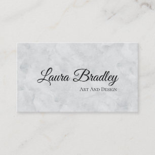 Simple Ghost White Marble Standard 3.5" x 2.0" Business Card