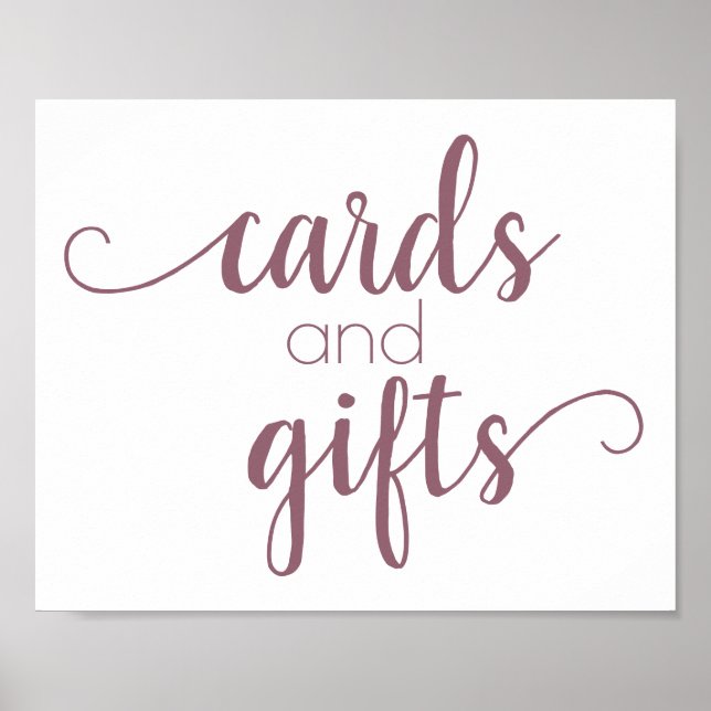 Simple Gift Table | Mauve Pink Any Party Event Poster (Front)