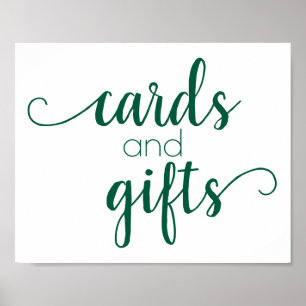 Simple Gift Table   Neo-Mint Green Any Party Event Poster