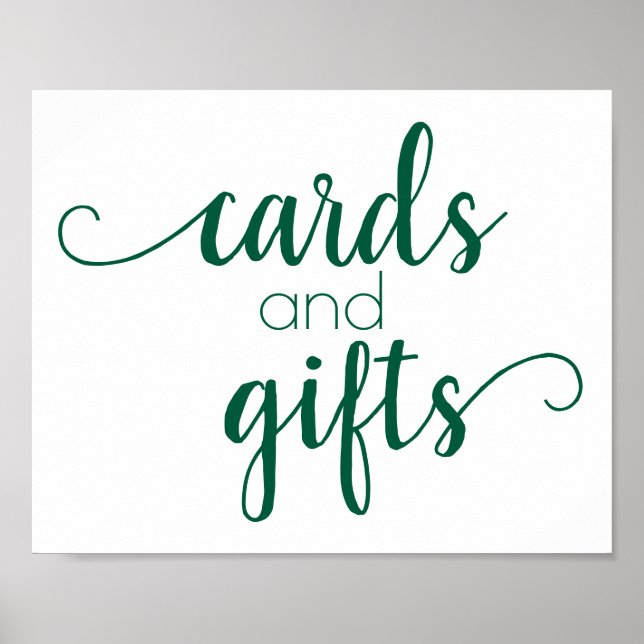 Simple Gift Table | Neo-Mint Green Any Party Event Poster (Front)