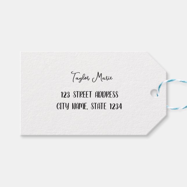 Simple Gift Tag (Front (Horizontal))