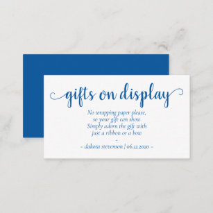 Simple Gifts on Display   Blue Azure Any Event Enclosure Card