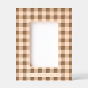 Simple Gingham Pattern with Name Etched Frames