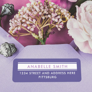 Simple Girl Purple Et Rose Adresse De Retour Typo