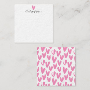 Simple  Girly Blush Pink Watercolor Monogram  Card