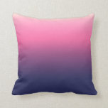 Simple Girly Pink Purple Colour Gradient Ombre Throw Pillow<br><div class="desc">This simple and modern design is made up of the soft pink into a neon pink, into a medium purple and finally into a dark bluish purple flat colour gradient ombre. Its minimalist and girly print is the perfect choice for the contemporary woman who enjoys style that is subdued but...</div>
