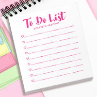 Simple Girly Script To Do List Notepad