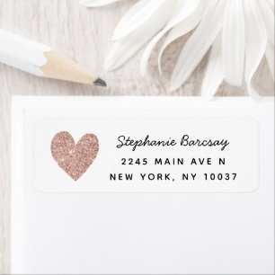 Simple Glam Rose Gold Parties scintillant Heart Ad