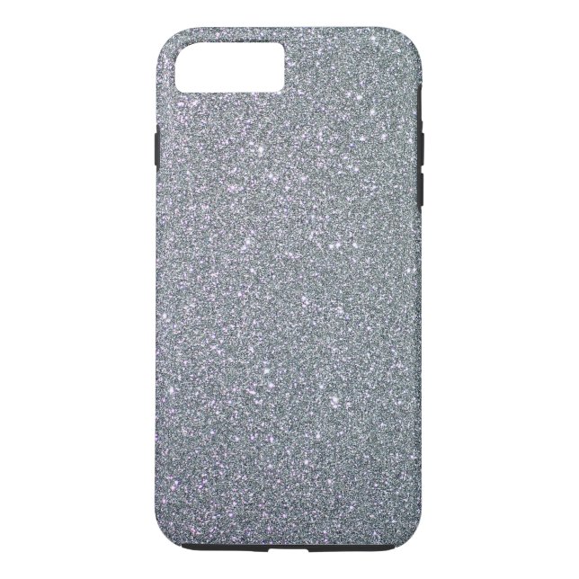 Simple Glitter Grey Ombre Plain Personalized Case-Mate iPhone Case (Back)