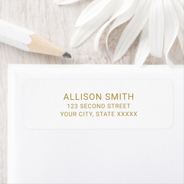Simple Gold and White Minimalist address (Insitu)