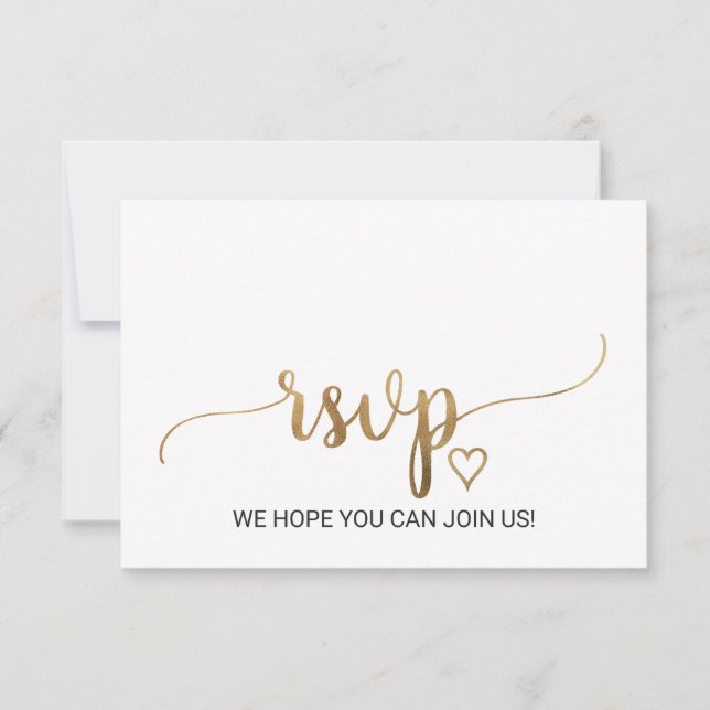 Simple Gold Calligraphie Demande de chanson Carte  (Devant)