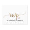 Simple Gold Calligraphy Song Request RSVP Postcard