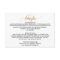 Simple Gold Calligraphy Wedding Details Card