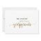 Simple Gold Calligraphy Wedding Godparent Proposal