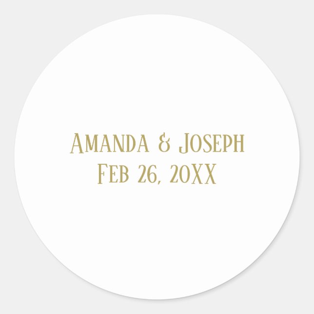Simple Gold - Circle Sticker (Front)
