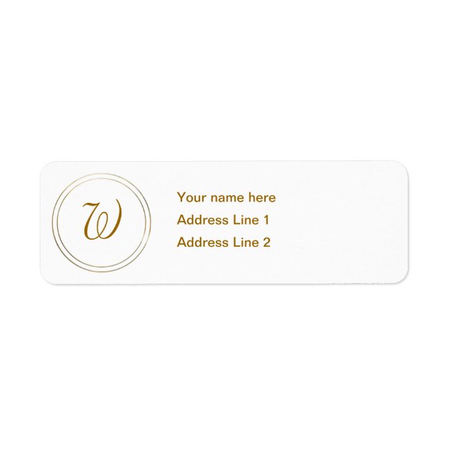 Simple Gold Circles and Your Initial Minimalist (Front)