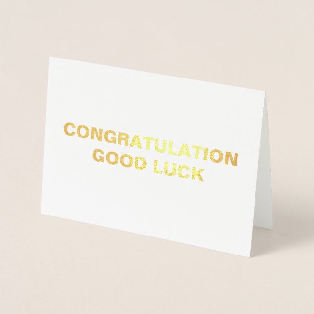 SIMPLE GOLD COLOR CONGRATULATION CARD (Front)