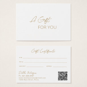 Simple Gold Elegant Modern Gift Certificate