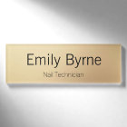 Simple Gold Employé Nom magnétique Balise Badge