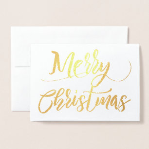 Simple Gold Foil Merry Christmas Card