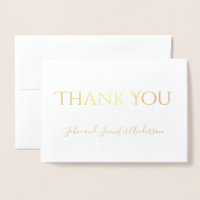 Simple Gold Foil Thank You with Signature
