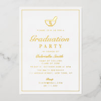 simple gold frame pharmacy graduation ceremony