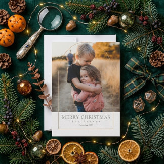 Simple Gold Merry Christmas Card