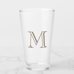 Simple Gold Monogram Glass