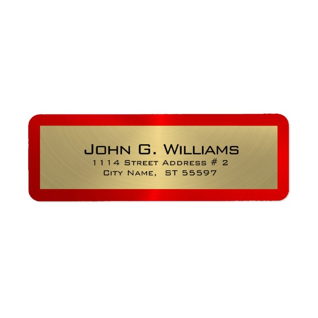 Simple gold on red label (Front)