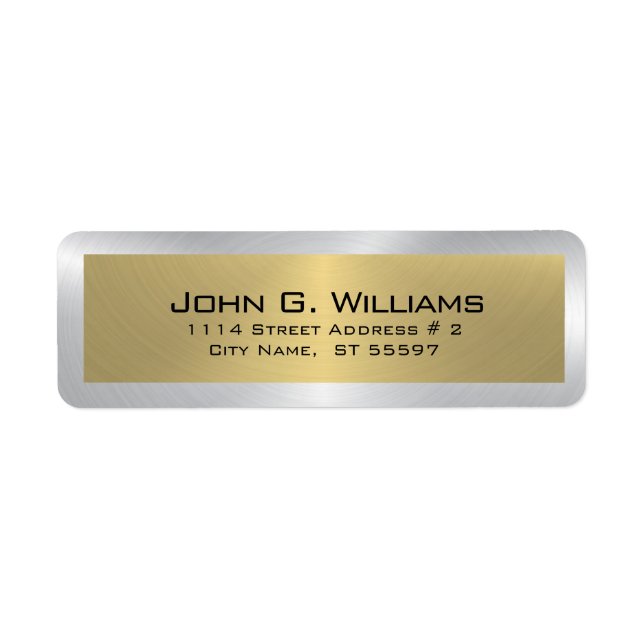 Simple gold on silver-grey label (Front)