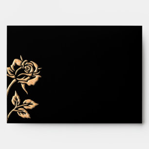 Simple Gold Rose Envelope