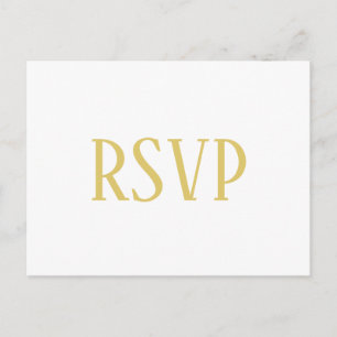 Simple Gold - RSVP Postcard
