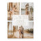 Simple gold save the date 3 photo grid collage
