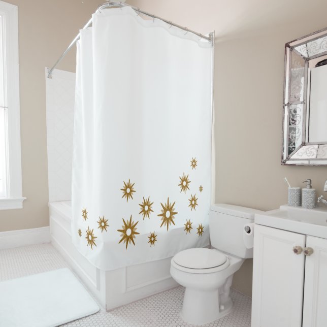Simple Gold Starburst Design | White (In Situ)