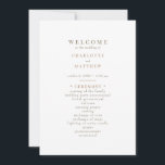 Simple Gold text White Wedding ii Program<br><div class="desc">White and gold text Wedding program.  Simple.</div>