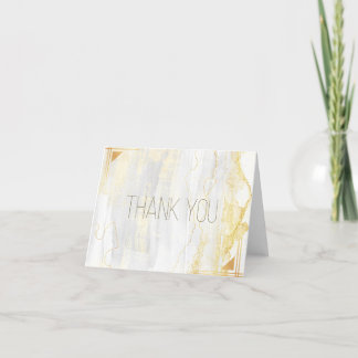 Simple gold thank you card