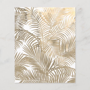 Simple gold watercolor modern tropical palm tree flyer