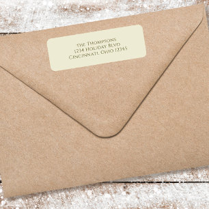 Simple Gold Whimsical Minimaliste Adresse de retou